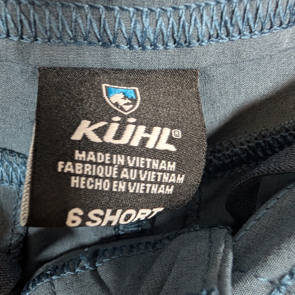 Kuhl Freeflex Rollup Pants Capris Rainstorm Blue Grey 6 Short Cargo Hiking - Picture 9 of 14